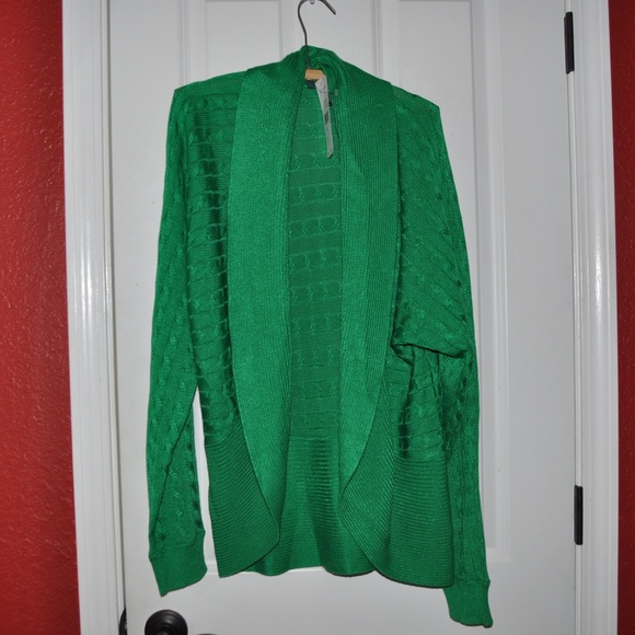 New RALPH LAUREN Green Open Front Cardigan NWT E4 - Picture 3 of 5
